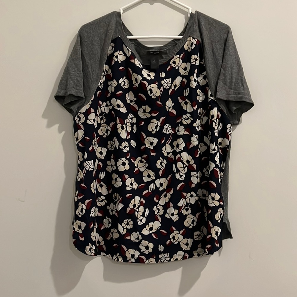 Ann Taylor Factory Mixed Media Top